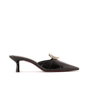 Mule com Metal Personalizado Preto