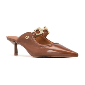 Mule Marrom em Couro com Bridão