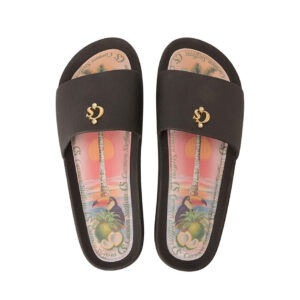 Chinelo com Pedra Cristal Preto