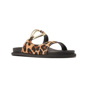 Papete em Couro Estampada com Detalhe de Metal Orgânico