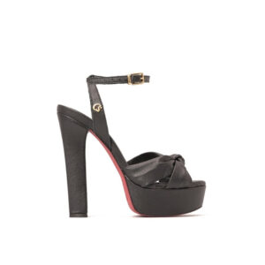 Sandália Plataforma com Fivela Preta