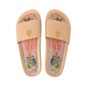 Chinelo com Pedra Cristal Manteiga