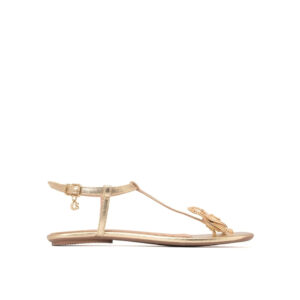 Rasteira com Flor Removível Glacê