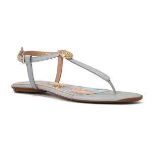 Sandália Rasteira Tiras Estampa Floral