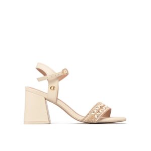 Sandália com Bordado Artesanal Off-white Vanilla