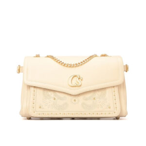 Bolsa Bordada Bege Manteiga