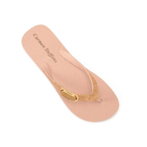 Chinelo com Metal Personalizado Rosé