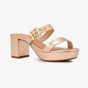 Tamanco Plataforma Dourada Gold com Fivela
