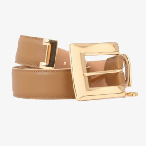 Cinto Maxi Fivela Cintura Alta Bege Croissant