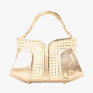 Bolsa Dourada com Alça de Metal