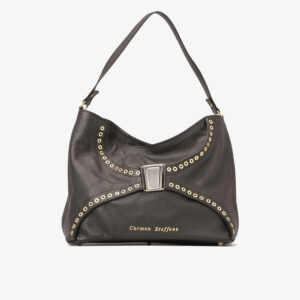 Bolsa com Aplicação de Metais Preta B259815