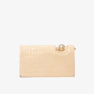 Clutch em Couro CS Bege Manteiga