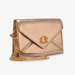 Bolsa Envelope Dourada Gold