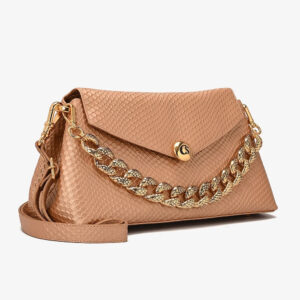 Bolsa com Corrente Dourada Rosé