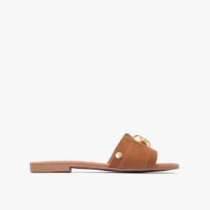 Rasteira com Enfeite Boho Caramelo