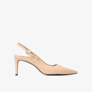 Scarpin Slingback com Fivela Bege