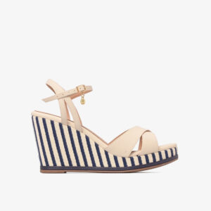 Anabela com Tira Cruzada Off-white