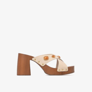 Tamanco com Enfeite Boho Off-white
