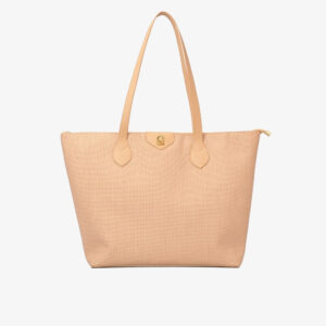 Bolsa Shopping Ráfia Nude Amêndoa