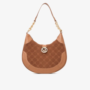 Bolsa Meia Lua Logomania Caramelo