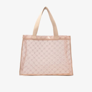 Bolsa de Praia Tela Logomania Marrom