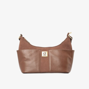 Bolsa Transversal com Bolsos Laterais Marrom