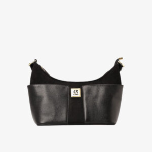 Bolsa Transversal com Bolsos Laterais Preta