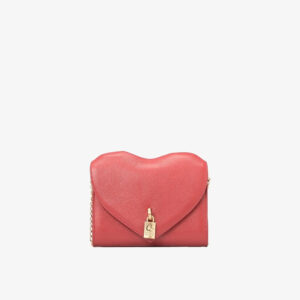 Bolsa de Coração com Alça de Corrente Vermelha