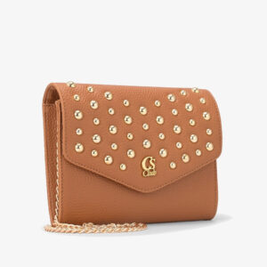 Bolsa Caramelo Vivi com Tachas