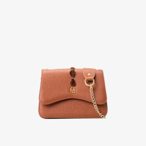 Bolsa com Enfeite de Gotas Caramelo