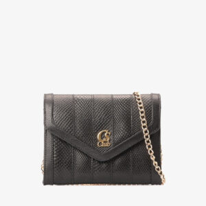 Bolsa Transversal Vivi em Couro Preta CB43610