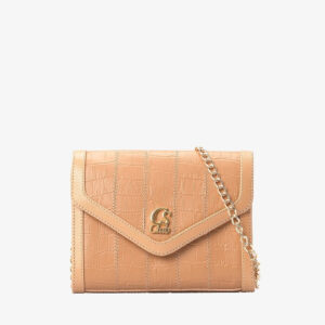 Bolsa Transversal Vivi em Couro Tan