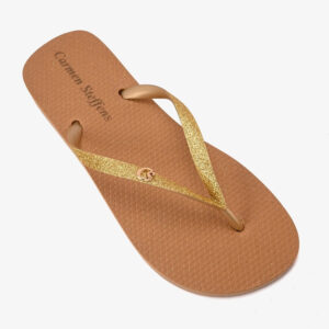 Chinelo Glitter Gold