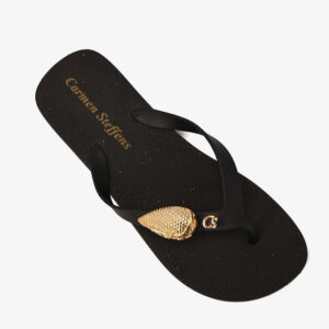 Chinelo Preto com Metal
