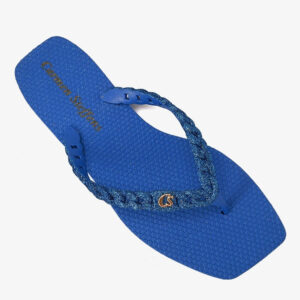 Chinelo Elos Glitter Azul Bic