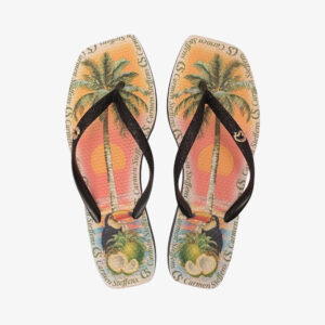 Chinelo com Pedra Cristal Preto