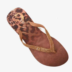 Chinelo Anabela Estampa Leopard