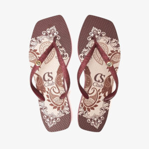 Chinelo Estampado Bordô