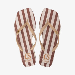 Chinelo Listrado Manteiga